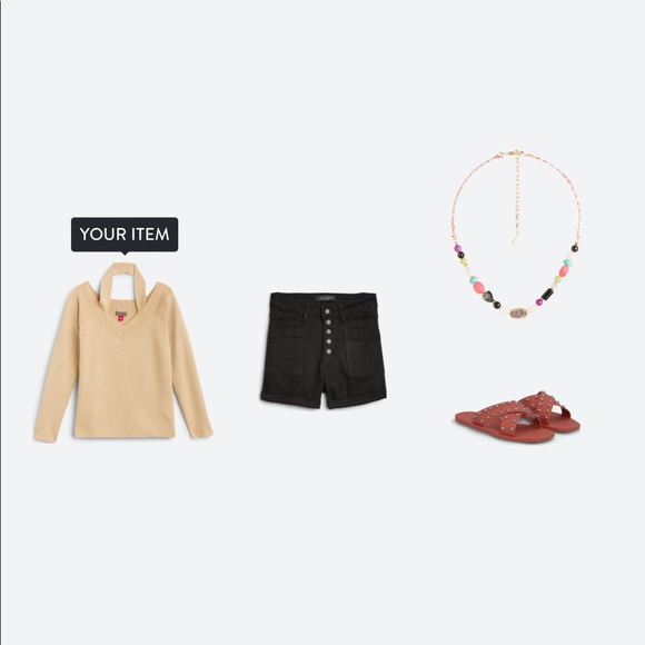 Vince Camuto • Stitch Fix • Gold Swain Long Sleeve Halter Pullover • Large - Picture 6 of 8